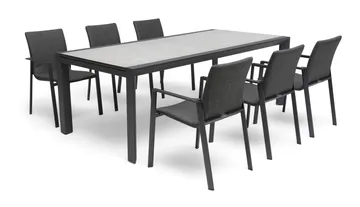 Hillerstorp Borgdala utebord 220/340 x 107 x H75,5 cm - Grå - Hagemøbler - Hagebord - Spisebord ute