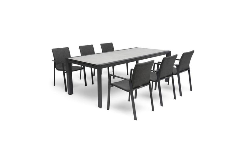 Hillerstorp Borgdala utebord 220/340 x 107 x H75,5 cm - Grå - Hagemøbler - Hagebord - Spisebord ute