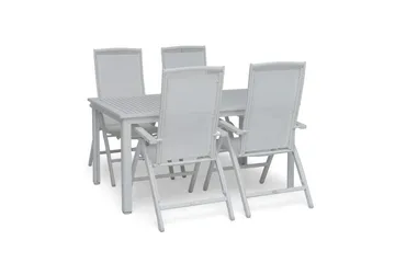 Hillerstorp Nydala utebord 96 x 150/200 cm hvit - Hvit - Hagemøbler - Hagebord - Spisebord ute