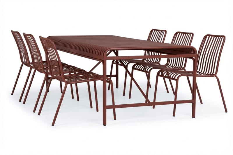 Jarva spisebord utendørs 200 cm - Rød - Hagemøbler - Hagebord - Spisebord ute