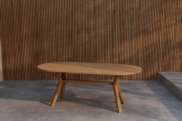 Kenya ovalt spisebord 200 cm utendørs - Natur - Hagemøbler - Hagebord - Spisebord ute