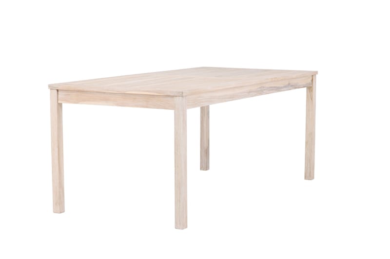 Kenya Spisebord Utendørs 90x180 cm - Hvitlasert - Hagemøbler - Hagebord - Spisebord ute
