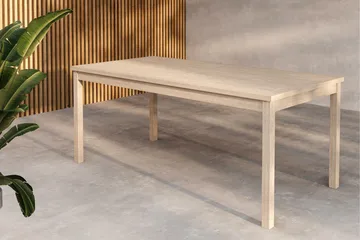 Kenya Spisebord Utendørs 90x180 cm - Hvitlasert - Hagemøbler - Hagebord - Spisebord ute
