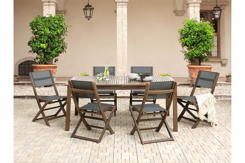 Kettelle Spisebord 100x180 cm - Mørkebrun - Hagemøbler - Hagebord - Spisebord ute