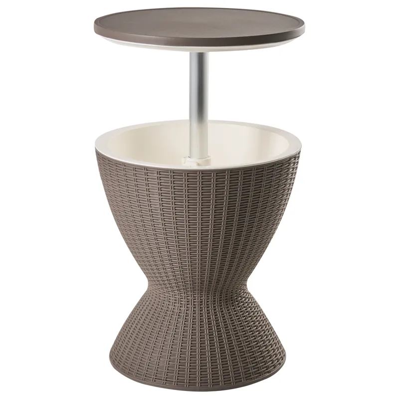 Kjølebar/barbord utendørs Aisa 49 cm imitasjon av tre, brun