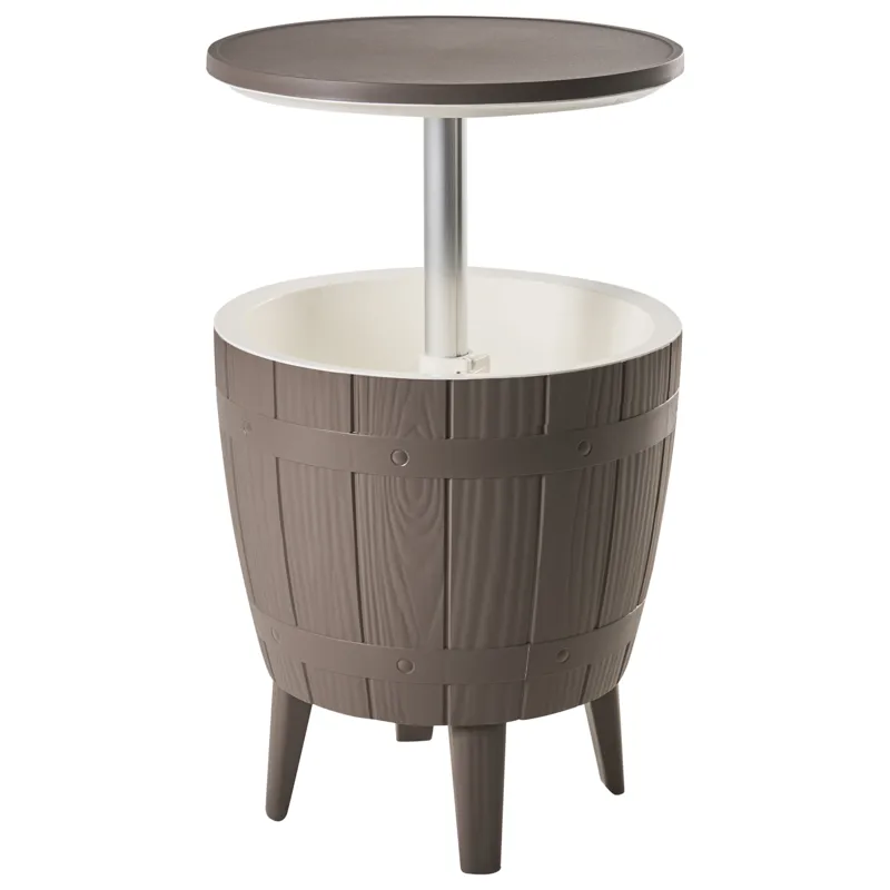 Kjølebar/barbord utendørs Silg 49 cm, beige/grå/hvit