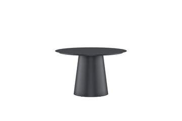 Lanzo rundt spisebord 120 cm utendørs - Svart - Hagemøbler - Hagebord - Spisebord ute