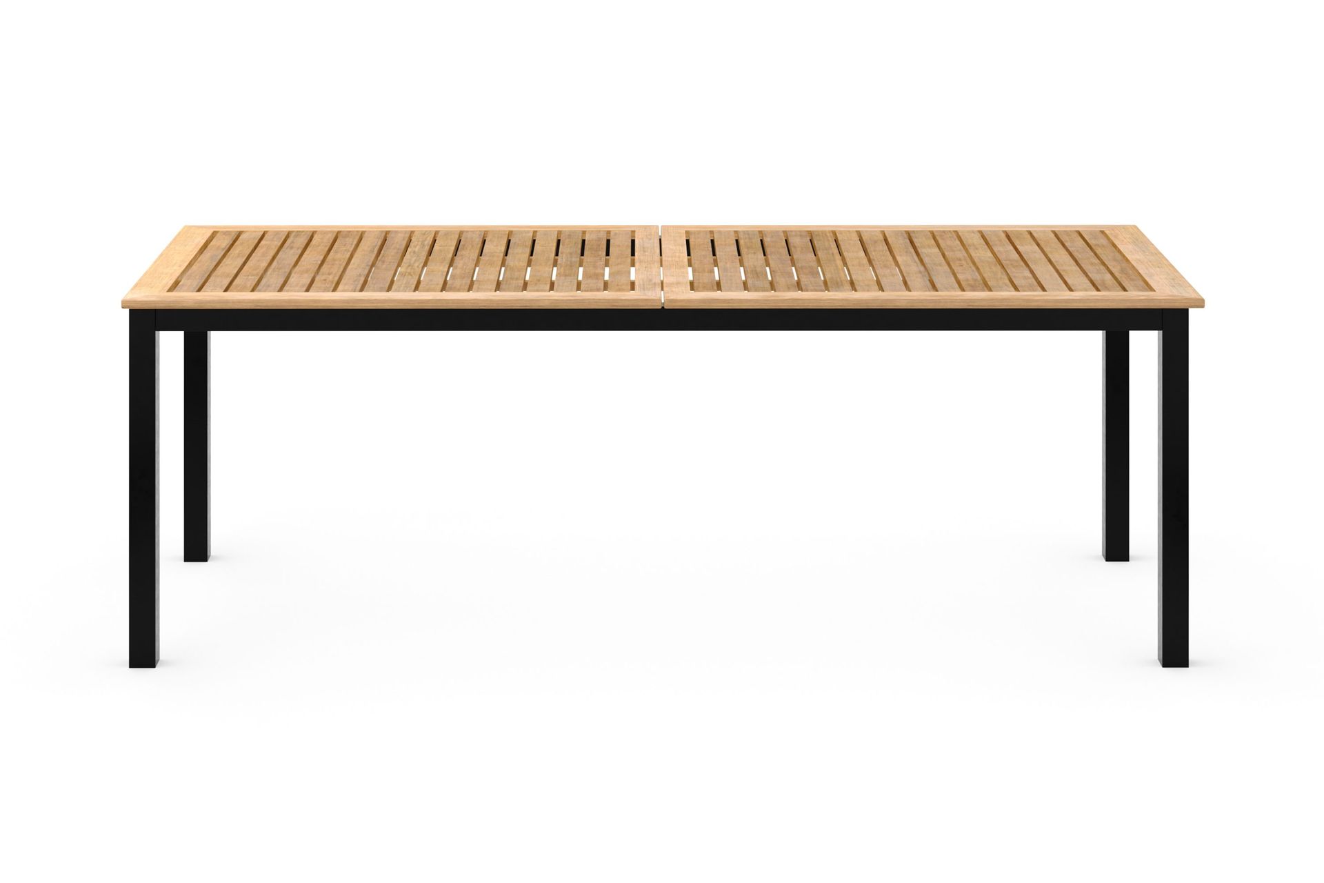Las Vegas Uttrekkbart Spisebord 220/280x100 cm - Svart/Teak