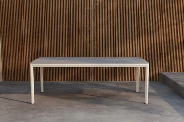 Lino rektangulært spisebord 220 cm utendørs - Beige - Hagemøbler - Hagebord - Spisebord ute