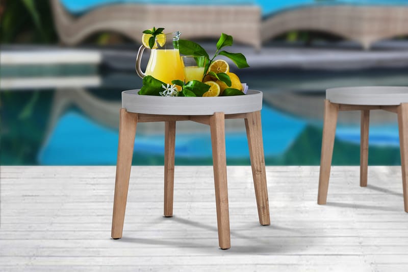 Avlastningsbord SANDSTONE D51xH45cm - Hagemøbler - Hagebord - Loungebord & Sofabord utendørs