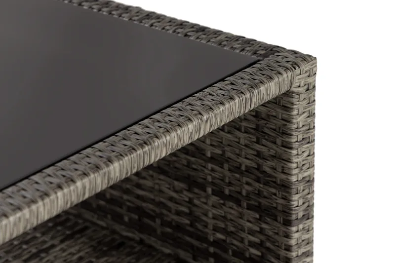 Bahamas Bord med Hylle 113x58 cm - Grå - Hagemøbler - Hagebord - Loungebord & Sofabord utendørs