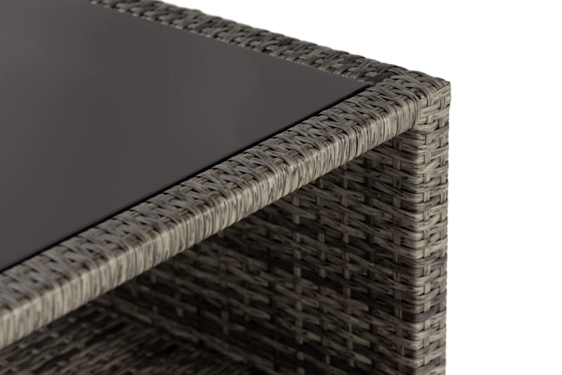 Bahamas Bord med Hylle 113x58 cm - Grå - Hagemøbler - Hagebord - Loungebord & Sofabord utendørs