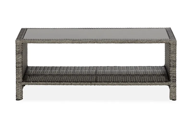 Bahamas Bord med Hylle 113x58 cm - Grå - Hagemøbler - Hagebord - Loungebord & Sofabord utendørs