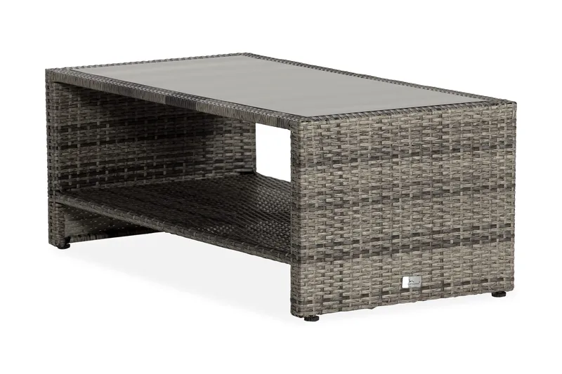 Bahamas Bord med Hylle 113x58 cm - Grå - Hagemøbler - Hagebord - Loungebord & Sofabord utendørs