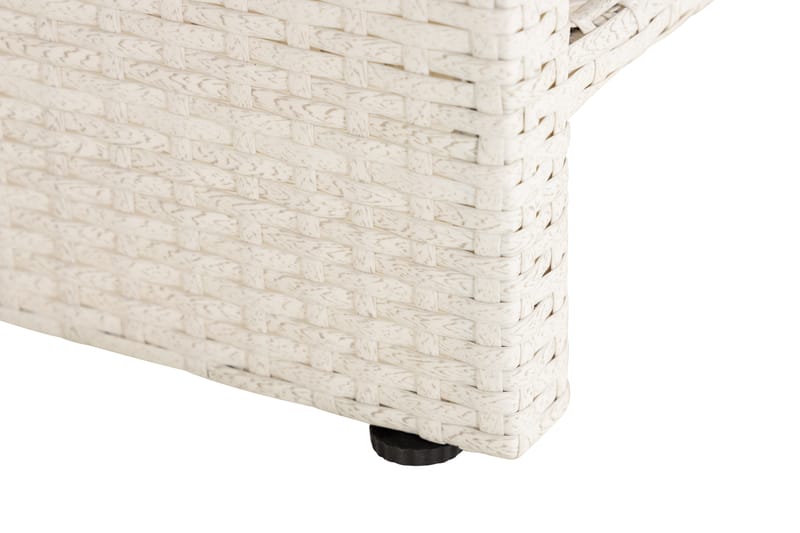 Bahamas Bord med Hylle 113x58 cm - Hvit - Hagemøbler - Hagebord - Loungebord & Sofabord utendørs