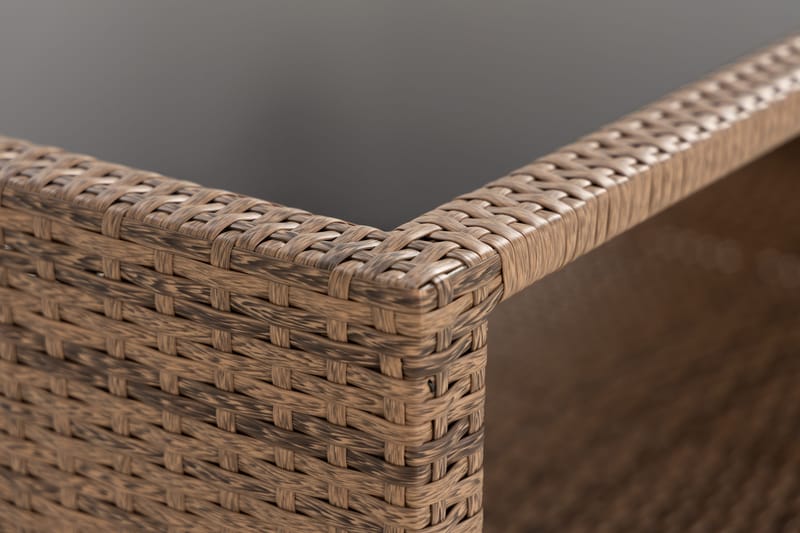 Bahamas Bord med Hylle 113x58 cm - Sand - Hagemøbler - Hagebord - Loungebord & Sofabord utendørs