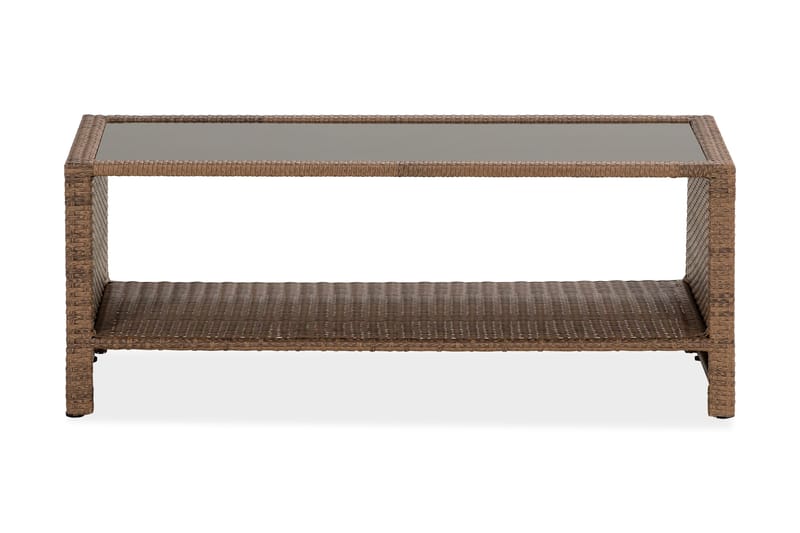 Bahamas Bord med Hylle 113x58 cm - Sand - Hagemøbler - Hagebord - Loungebord & Sofabord utendørs