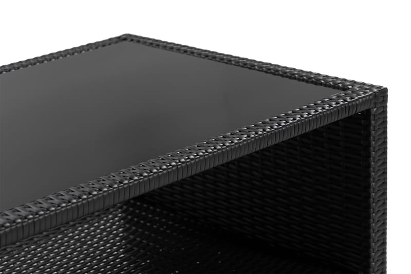 Bahamas Bord med Hylle 113x58 cm - Svart - Hagemøbler - Hagebord - Loungebord & Sofabord utendørs