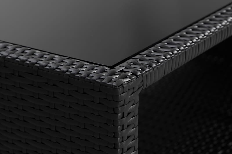 Bahamas Bord med Hylle 113x58 cm - Svart - Hagemøbler - Hagebord - Loungebord & Sofabord utendørs