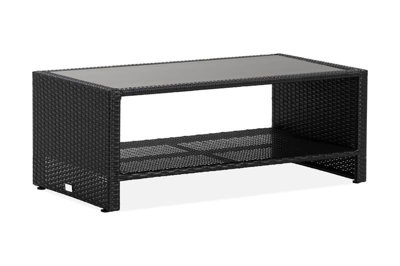 Bahamas Bord med Hylle 113x58 cm - Svart - Loungebord & Sofabord utendørs - Balkongbord