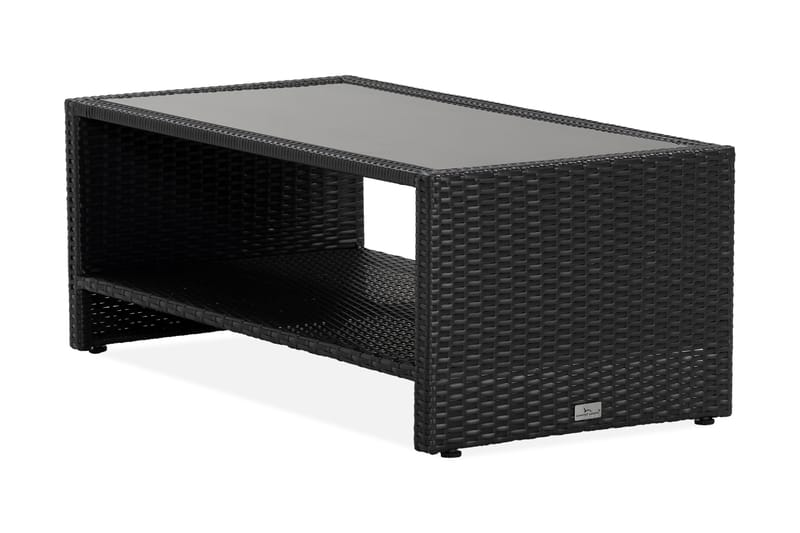 Bahamas Bord med Hylle 113x58 cm - Svart - Hagemøbler - Hagebord - Loungebord & Sofabord utendørs