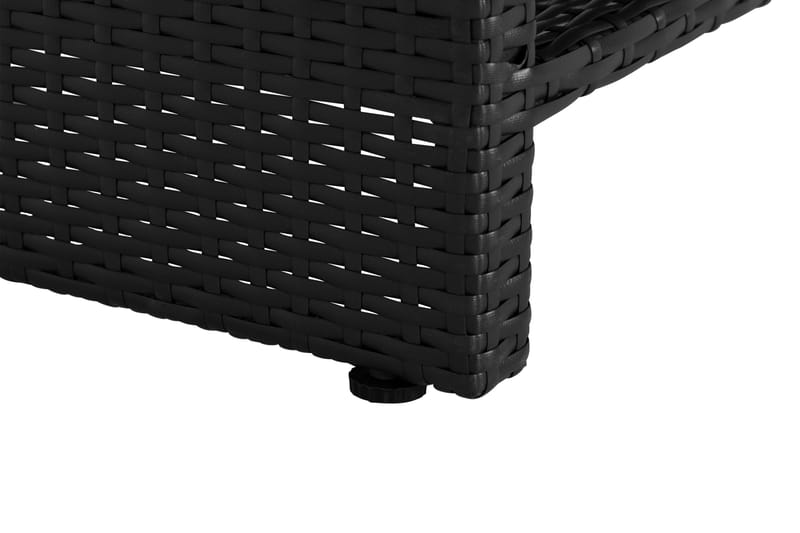 Bahamas Bord med Hylle 113x58 cm - Svart - Hagemøbler - Hagebord - Loungebord & Sofabord utendørs