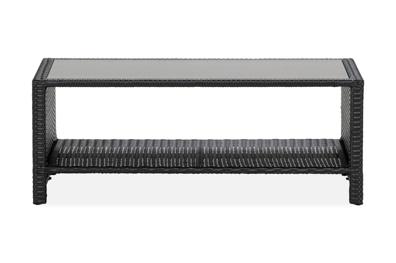 Bahamas Bord med Hylle 113x58 cm - Svart - Hagemøbler - Hagebord - Loungebord & Sofabord utendørs
