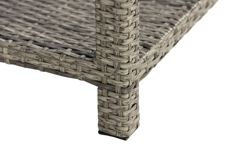 Bahamas Bord med Hylle 75x75 cm - Grå - Hagemøbler - Hagebord - Loungebord & Sofabord utendørs