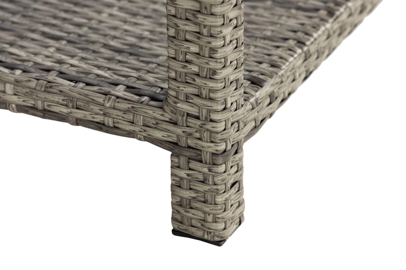 Bahamas Bord med Hylle 75x75 cm - Grå - Hagemøbler - Hagebord - Loungebord & Sofabord utendørs