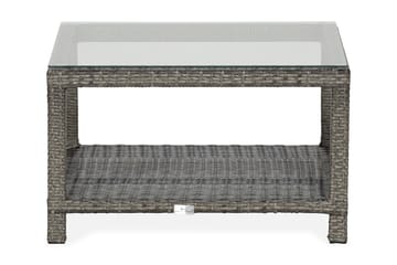 Bahamas Bord med Hylle 75x75 cm - Grå - Hagemøbler - Hagebord - Loungebord & Sofabord utendørs