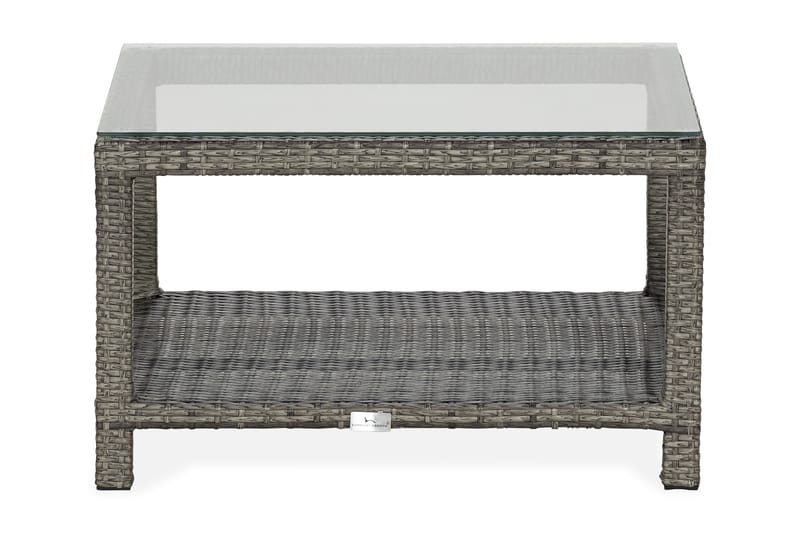 Bahamas Bord med Hylle 75x75 cm - Grå - Loungebord & Sofabord utendørs - Balkongbord