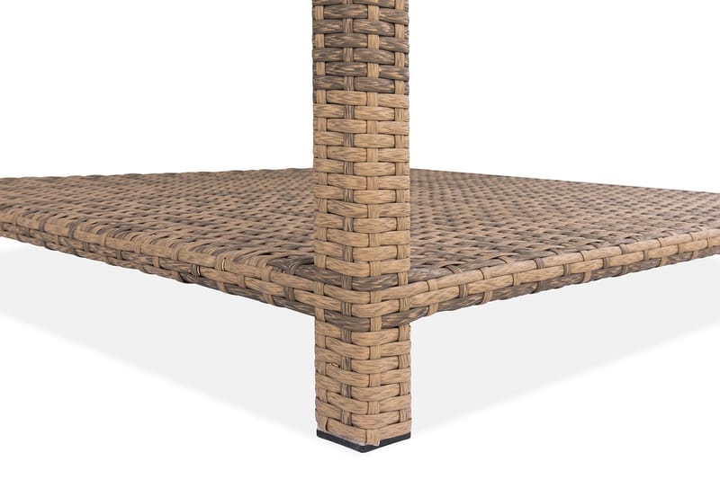 Bahamas Bord med Hylle 75x75 cm - Sand - Hagemøbler - Hagebord - Loungebord & Sofabord utendørs