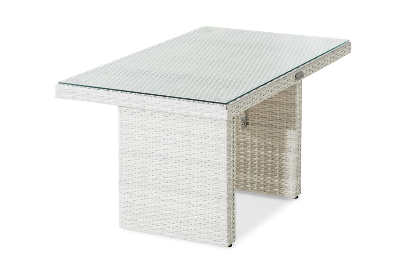 Bahamas Høyt Sofabord 100x60 cm - Hvit - Hagemøbler - Hagebord - Loungebord & Sofabord utendørs