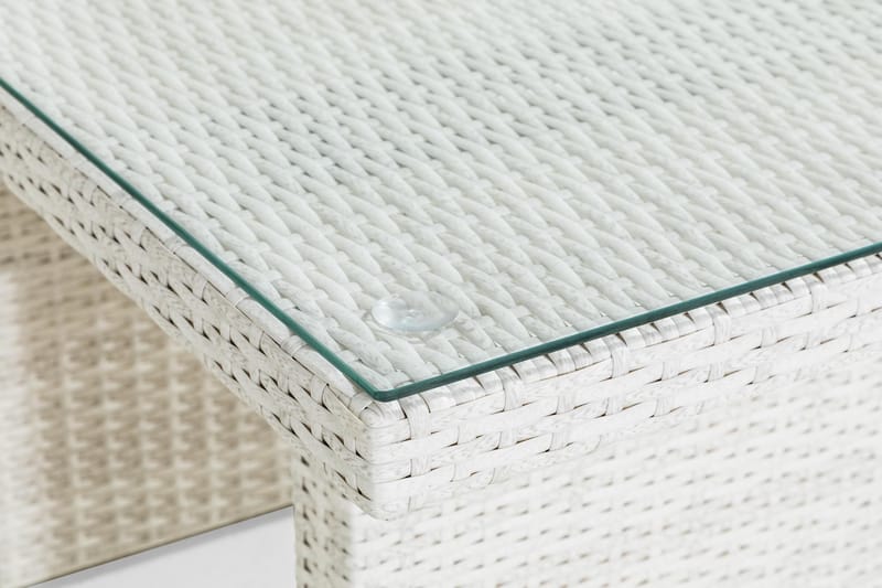 Bahamas Høyt Sofabord 100x60 cm - Hvit - Hagemøbler - Hagebord - Loungebord & Sofabord utendørs