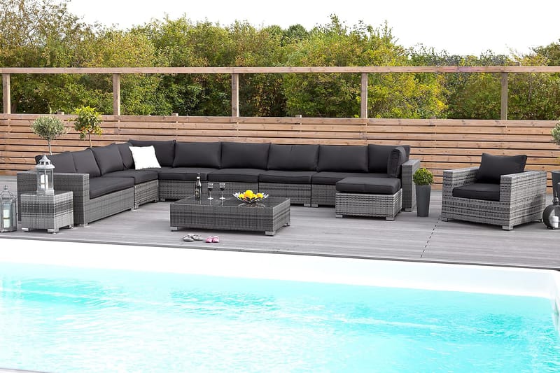 Bahamas Sidebord 43x43x43 cm - Grå - Loungebord & Sofabord utendørs - Balkongbord