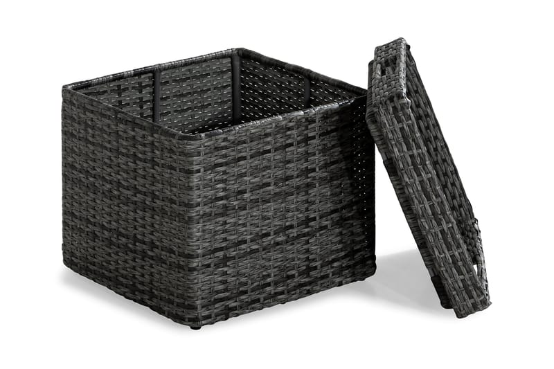 Bahamas Sidebord med Oppbevaring 45x45 cm - Grå - Hagemøbler - Hagebord - Loungebord & Sofabord utendørs