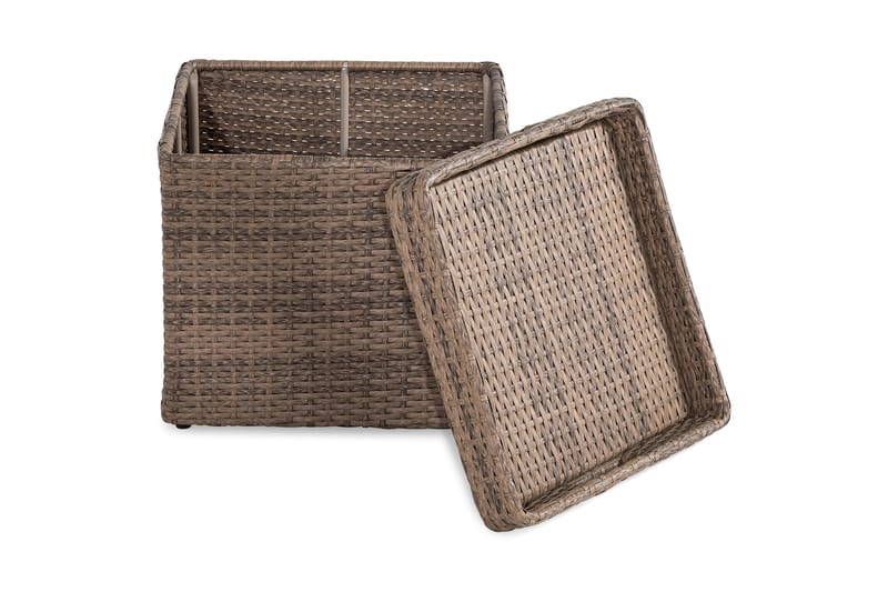 Bahamas Sidebord med Oppbevaring 45x45 cm - Sand - Hagemøbler - Hagebord - Loungebord & Sofabord utendørs