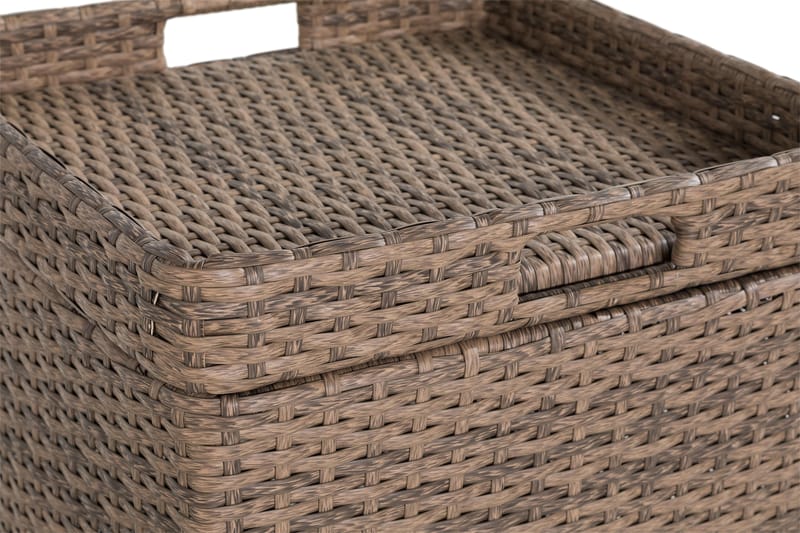 Bahamas Sidebord med Oppbevaring 45x45 cm - Sand - Hagemøbler - Hagebord - Loungebord & Sofabord utendørs