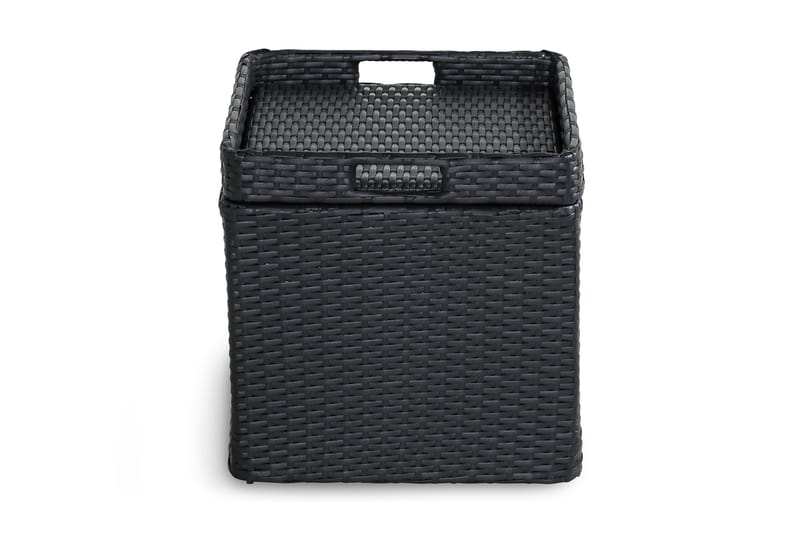 Bahamas Sidebord med Oppbevaring 45x45 cm - Svart - Hagemøbler - Hagebord - Loungebord & Sofabord utendørs