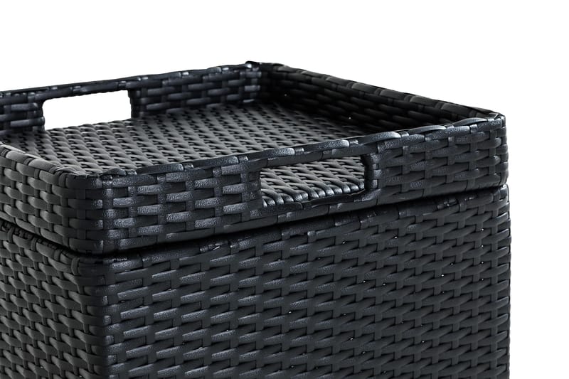 Bahamas Sidebord med Oppbevaring 45x45 cm - Svart - Hagemøbler - Hagebord - Loungebord & Sofabord utendørs