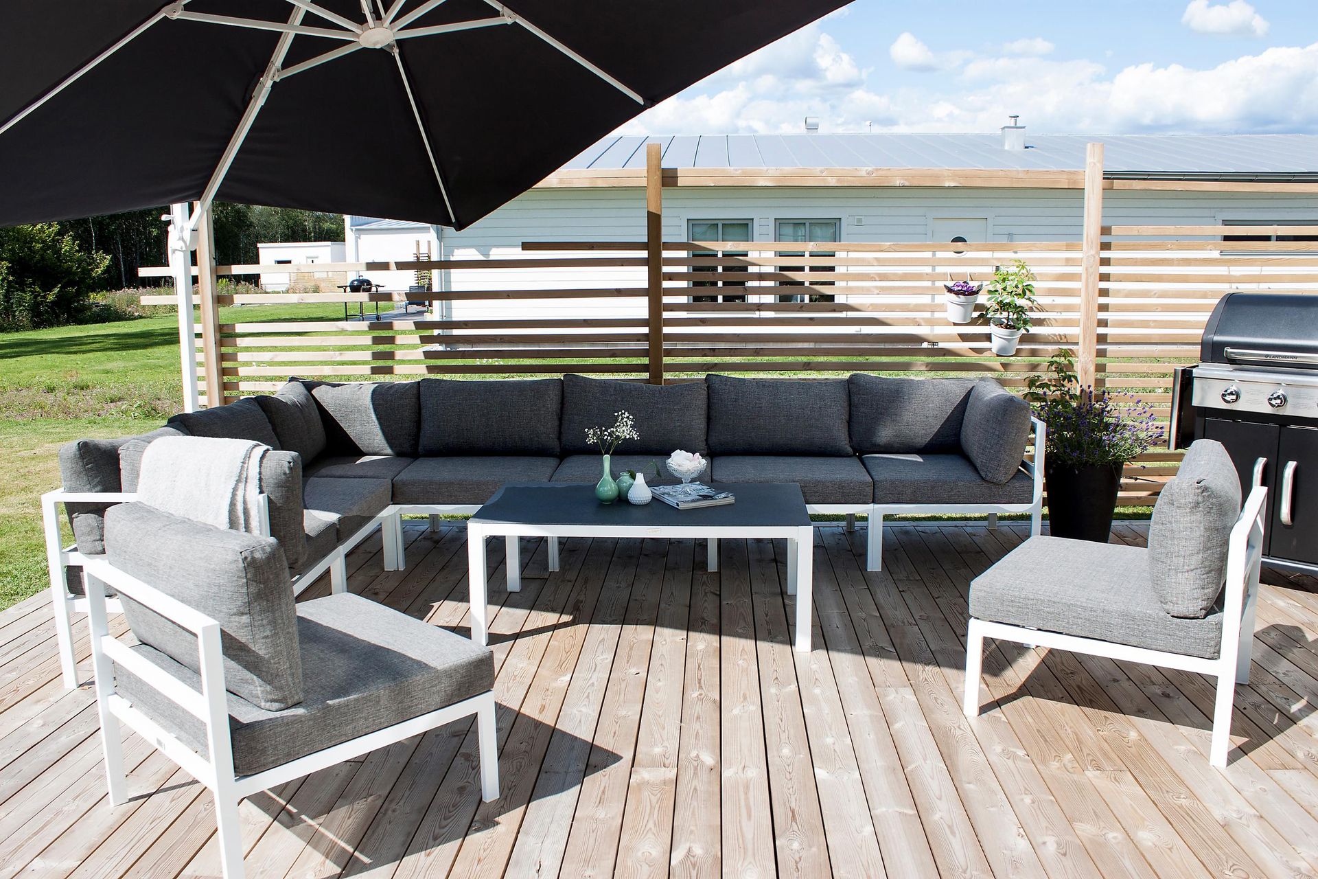 Copacabana Sofabord 120 cm - Grå/Hvit - Hagemøbler - Hagebord - Loungebord & Sofabord utendørs