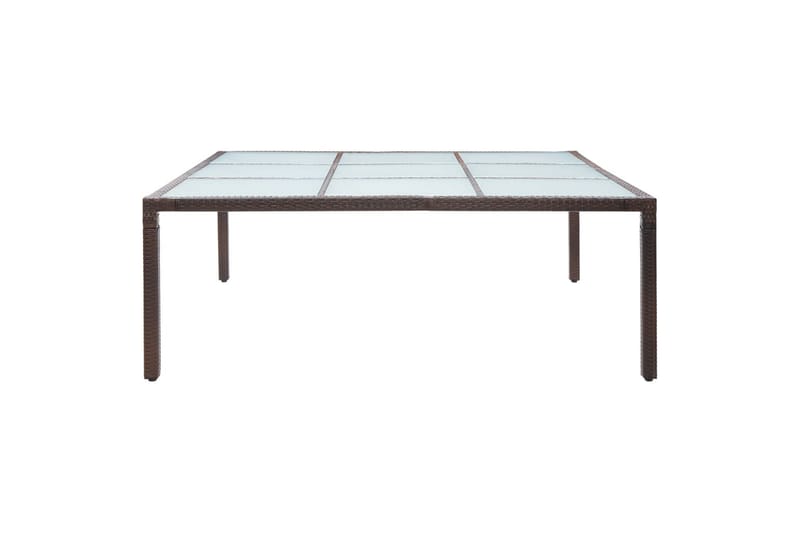 Hagebord brun 200x200x74 cm polyrotting - Hagemøbler - Hagebord - Loungebord & Sofabord utendørs