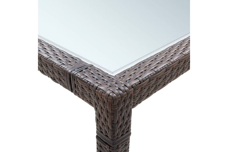 Hagebord brun 200x200x74 cm polyrotting - Hagemøbler - Hagebord - Loungebord & Sofabord utendørs