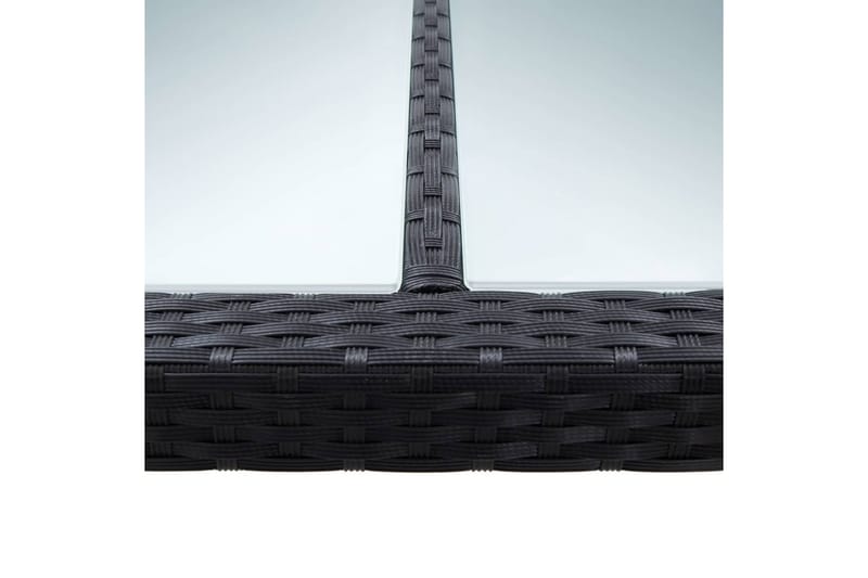 Hagebord svart 200x200x74 cm polyrotting - Hagemøbler - Hagebord - Loungebord & Sofabord utendørs