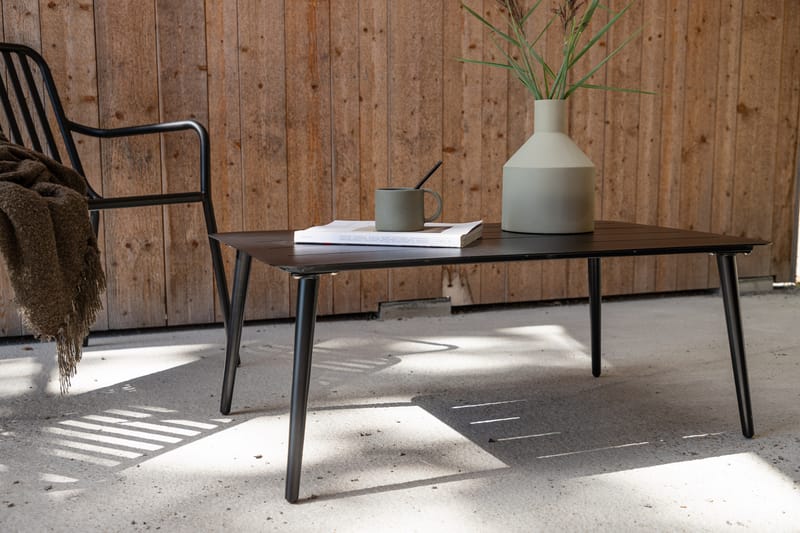 Lina Sofabord 100 cm Svart - Venture Home - Loungebord & Sofabord utendørs - Balkongbord