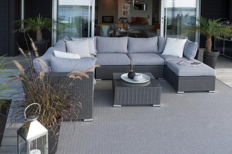 Madison Divan/Bord - Svart - Hagemøbler - Hagebord - Loungebord & Sofabord utendørs