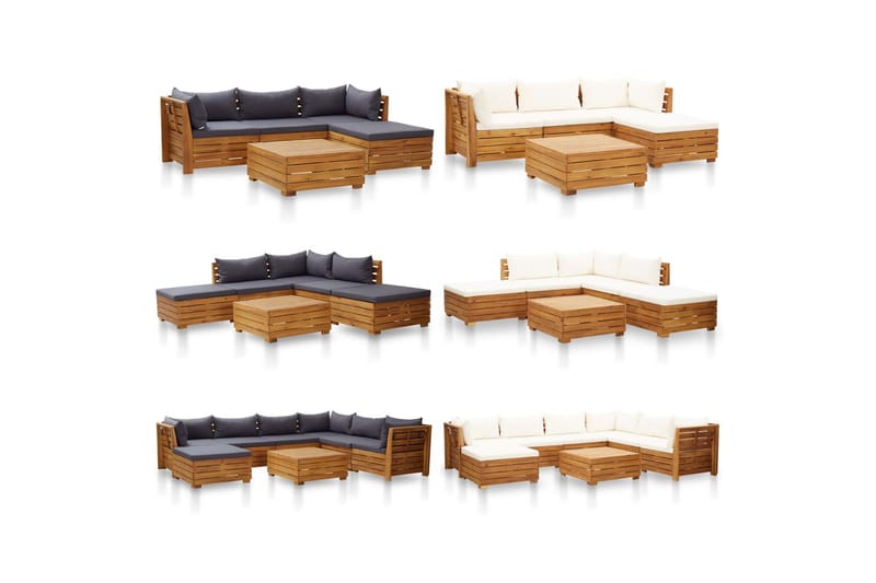 Seksjonsbord 1 stk heltre akasie - Brun - Hagemøbler - Hagebord - Loungebord & Sofabord utendørs