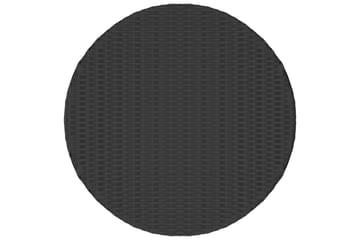 Tebord svart 68x68x30 cm polyrotting - Svart - Hagemøbler - Hagebord - Loungebord & Sofabord utendørs