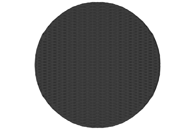 Tebord svart 68x68x30 cm polyrotting - Svart - Hagemøbler - Hagebord - Loungebord & Sofabord utendørs