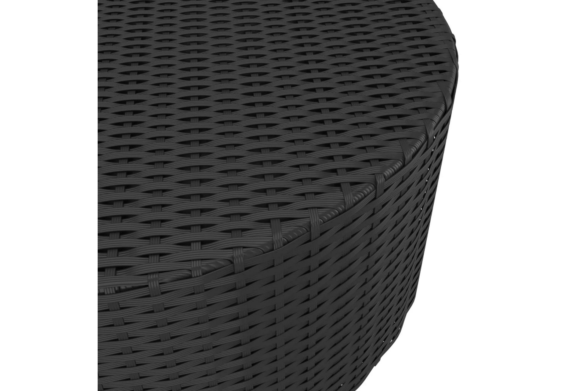 Tebord svart 68x68x30 cm polyrotting - Svart - Hagemøbler - Hagebord - Loungebord & Sofabord utendørs